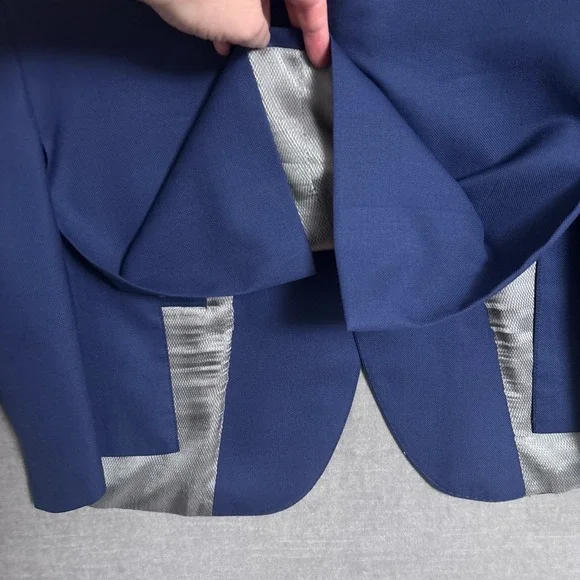 Tom James Sport Coat 46R Blue Surgeons Cuff USA Union Made Blazer Jacket Custom - Picture 6 of 12